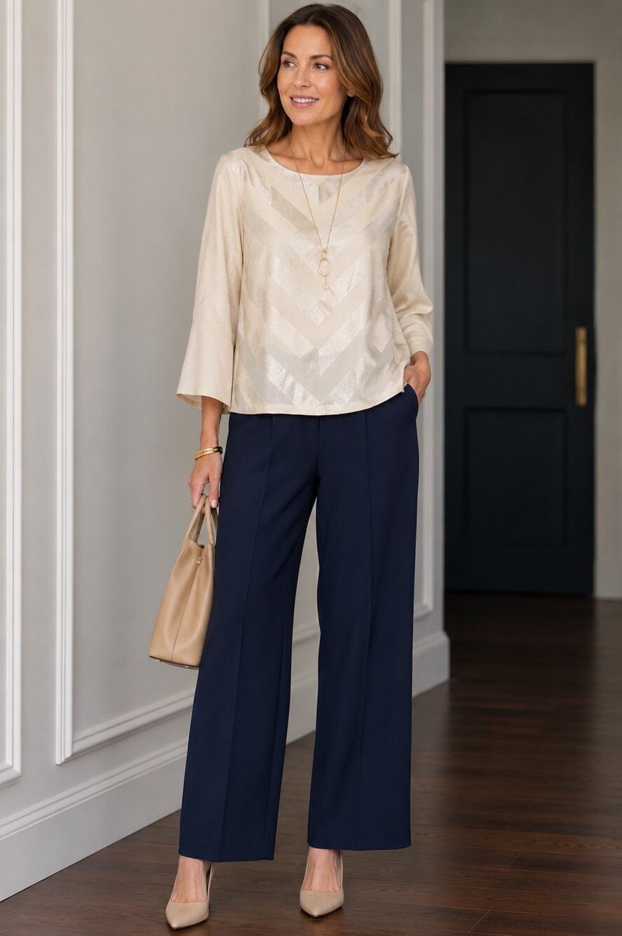 VTG CHANEL 1994 Wide Leg Wool Pants US 8 FR40 Karl Lagerfeld Silk Lined Trousers